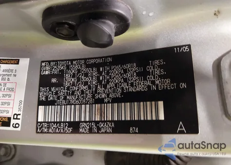 2006 Toyota 4Runner Limited V6 from USA, damaged, VIN JTEBU17R060087281